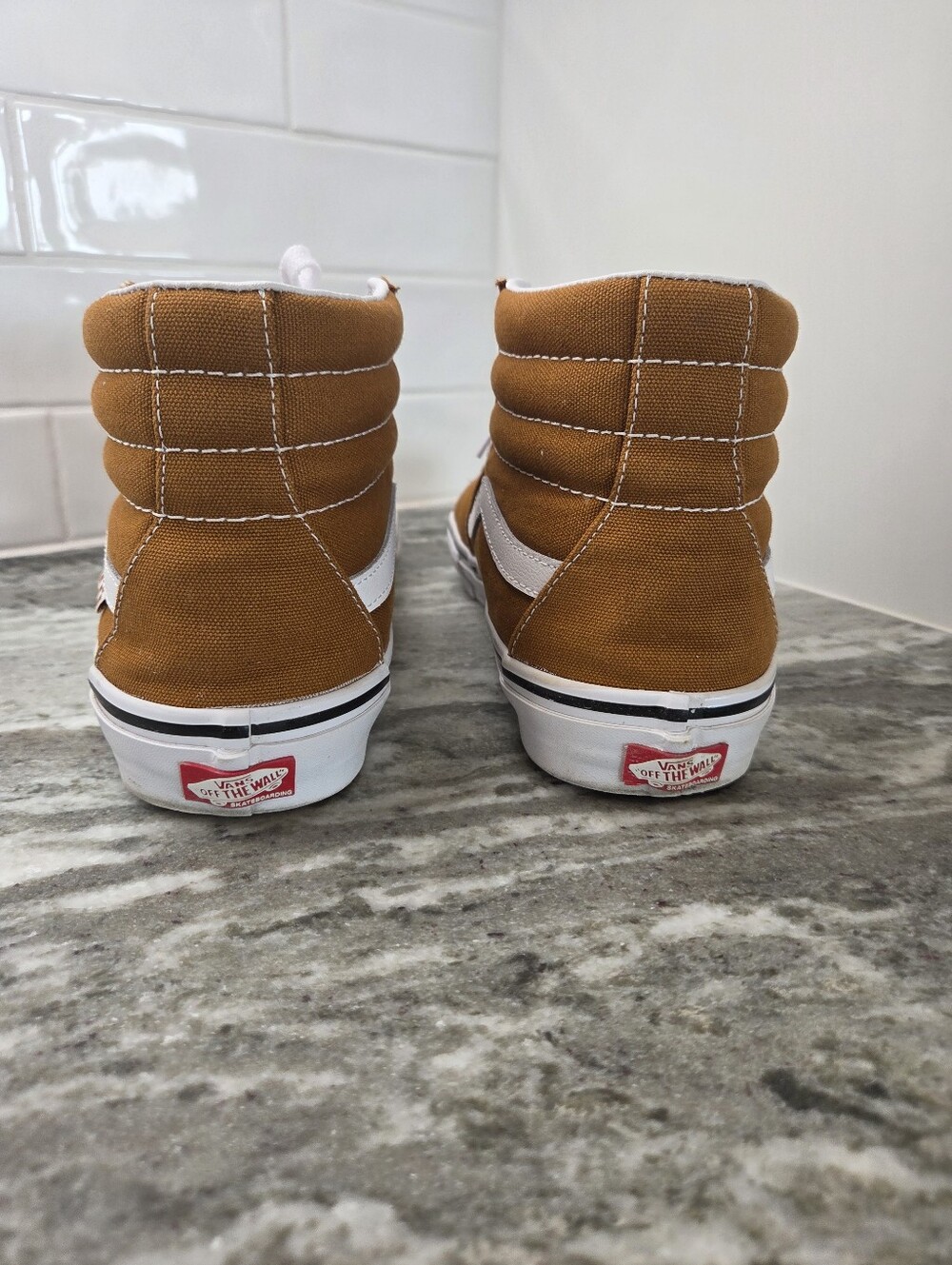 Vans Skate Sk8-Hi Canvas Golden Brown Sneakers Mens Size 12 - Picture 5 of 10